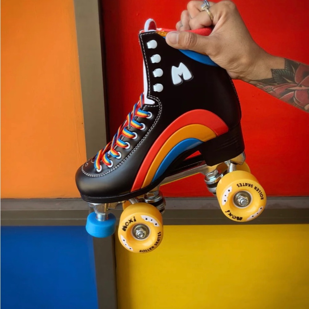 Moxi Rainbow Rider Roller Skates / Asphalt Black / Size 10 / Like New